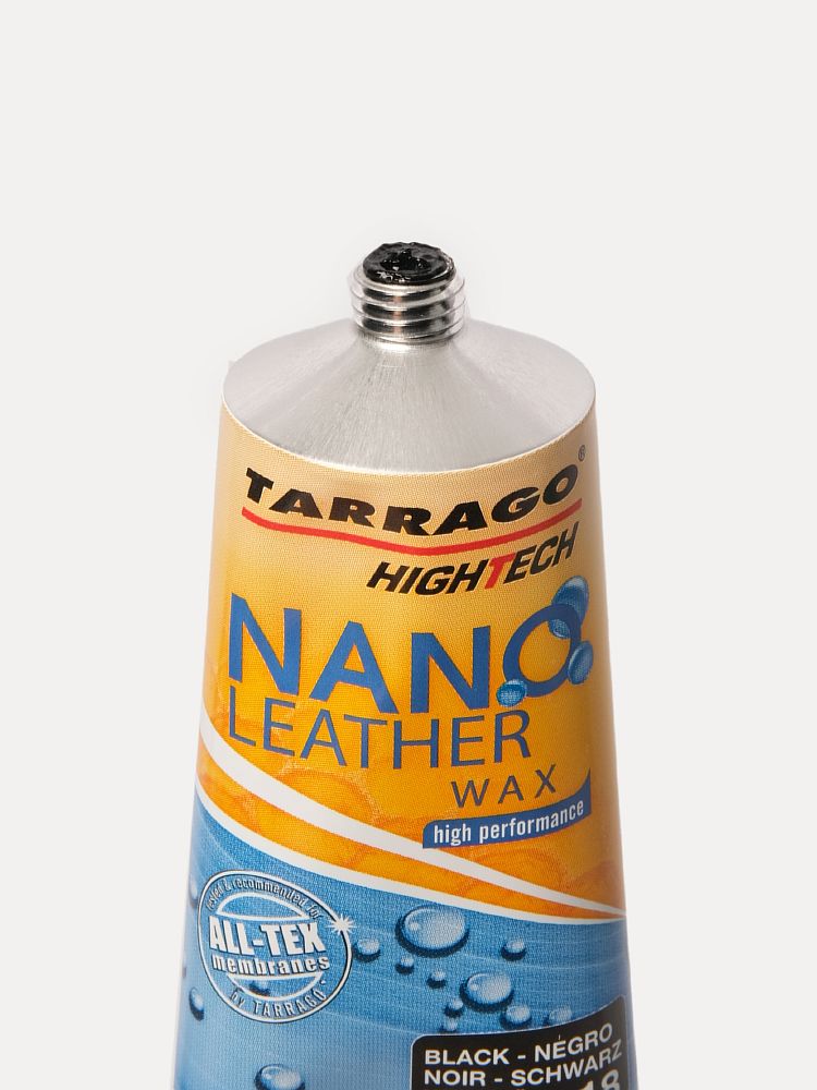 Крем NANO Leather WAX тюбик с губкой, черный, 75мл